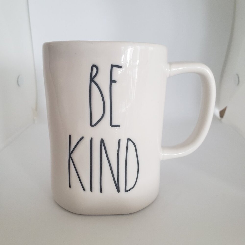 Rae Dunn “Be Kind” Mug White Ceramic Artisan Collection Farmhouse Style